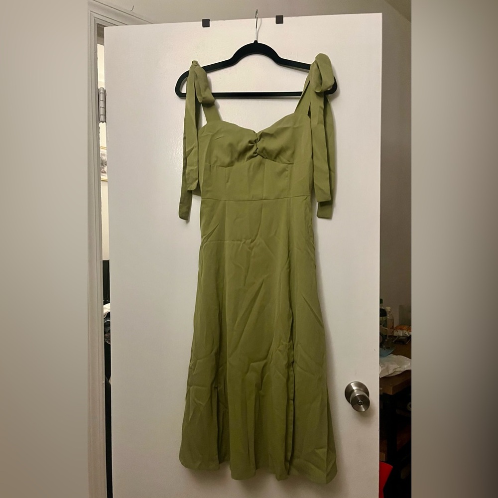 NWOT Olive Green Midi Dress